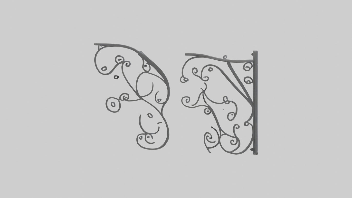 Shelf brackets model 3D model