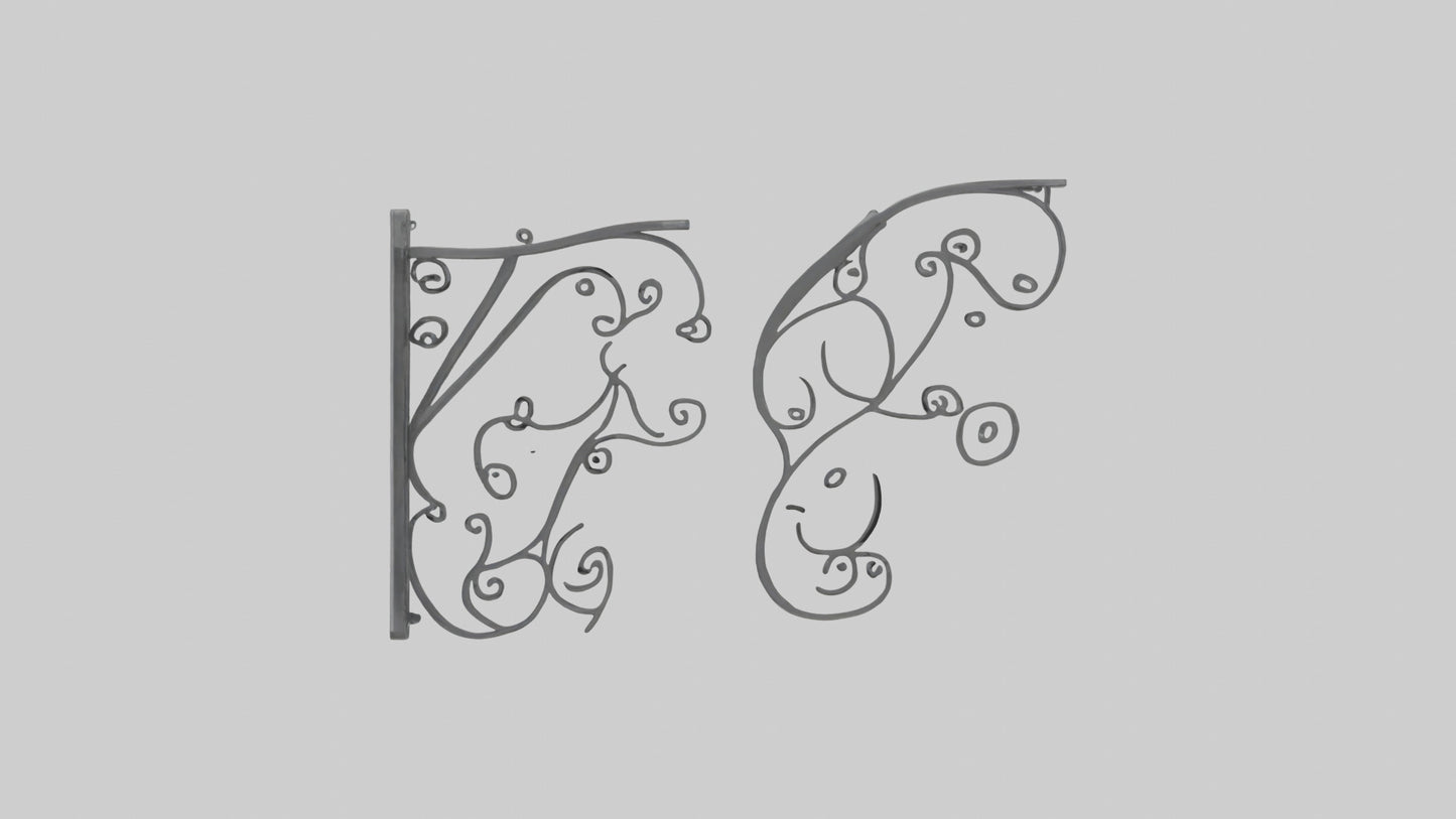 Shelf brackets model 3D model