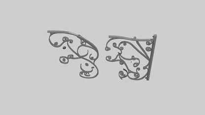 Shelf brackets model 3D model