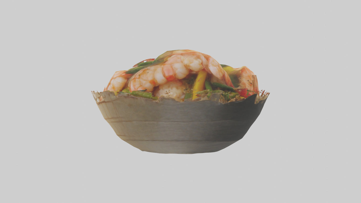 Shrimp stirfry model 3D model