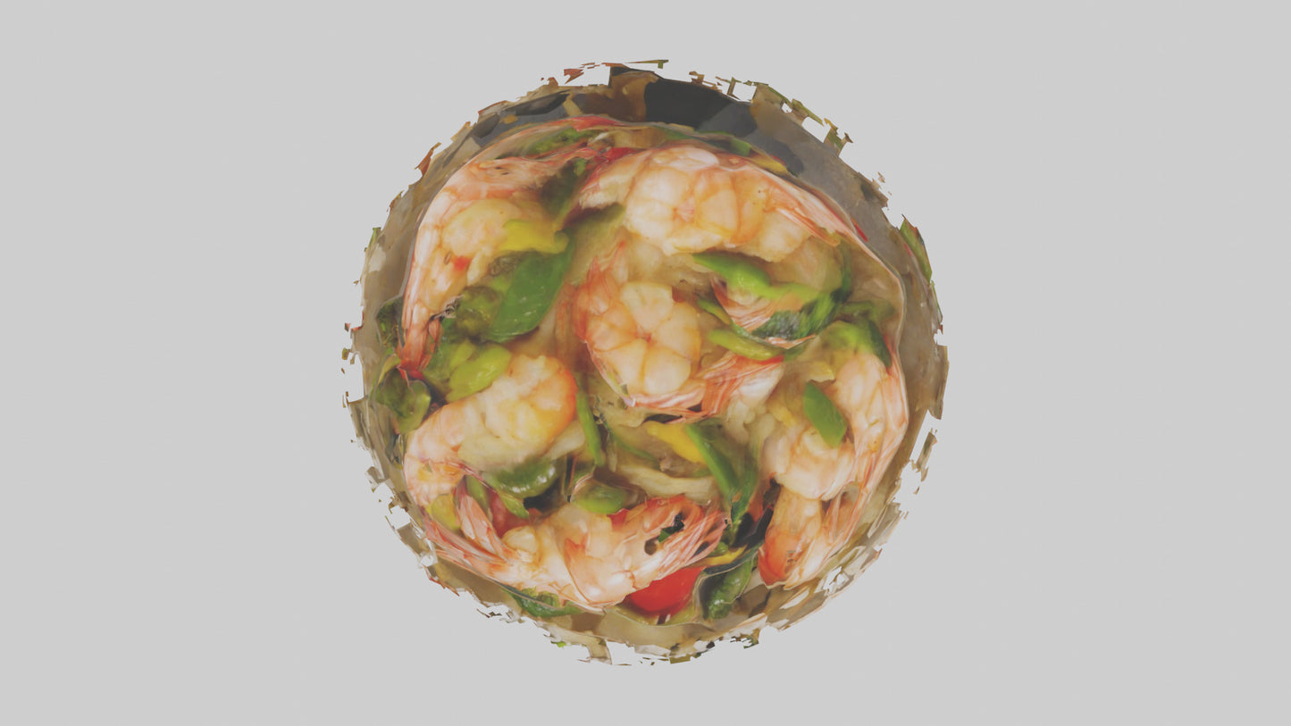 Shrimp stirfry model 3D model