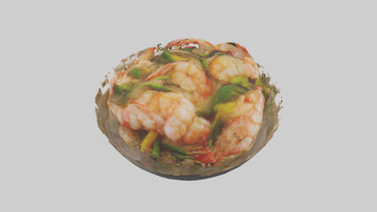 Shrimp stirfry model 3D model