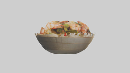Shrimp stirfry model 3D model