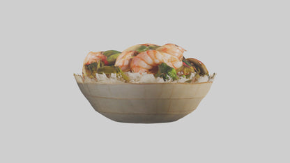 Shrimp stirfry model 3D model