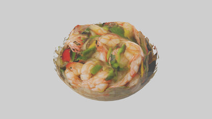 Shrimp stirfry model 3D model