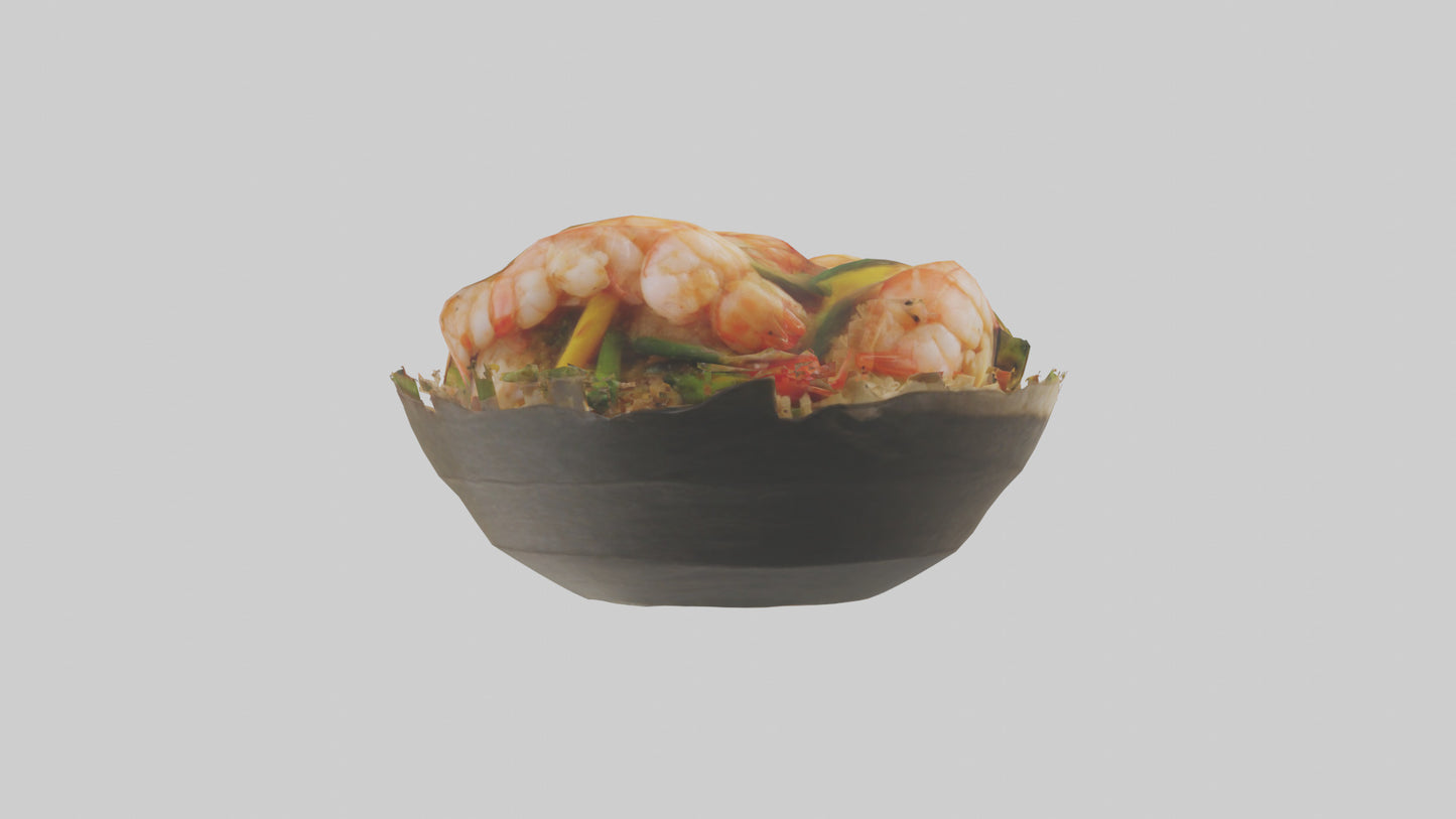 Shrimp stirfry model 3D model