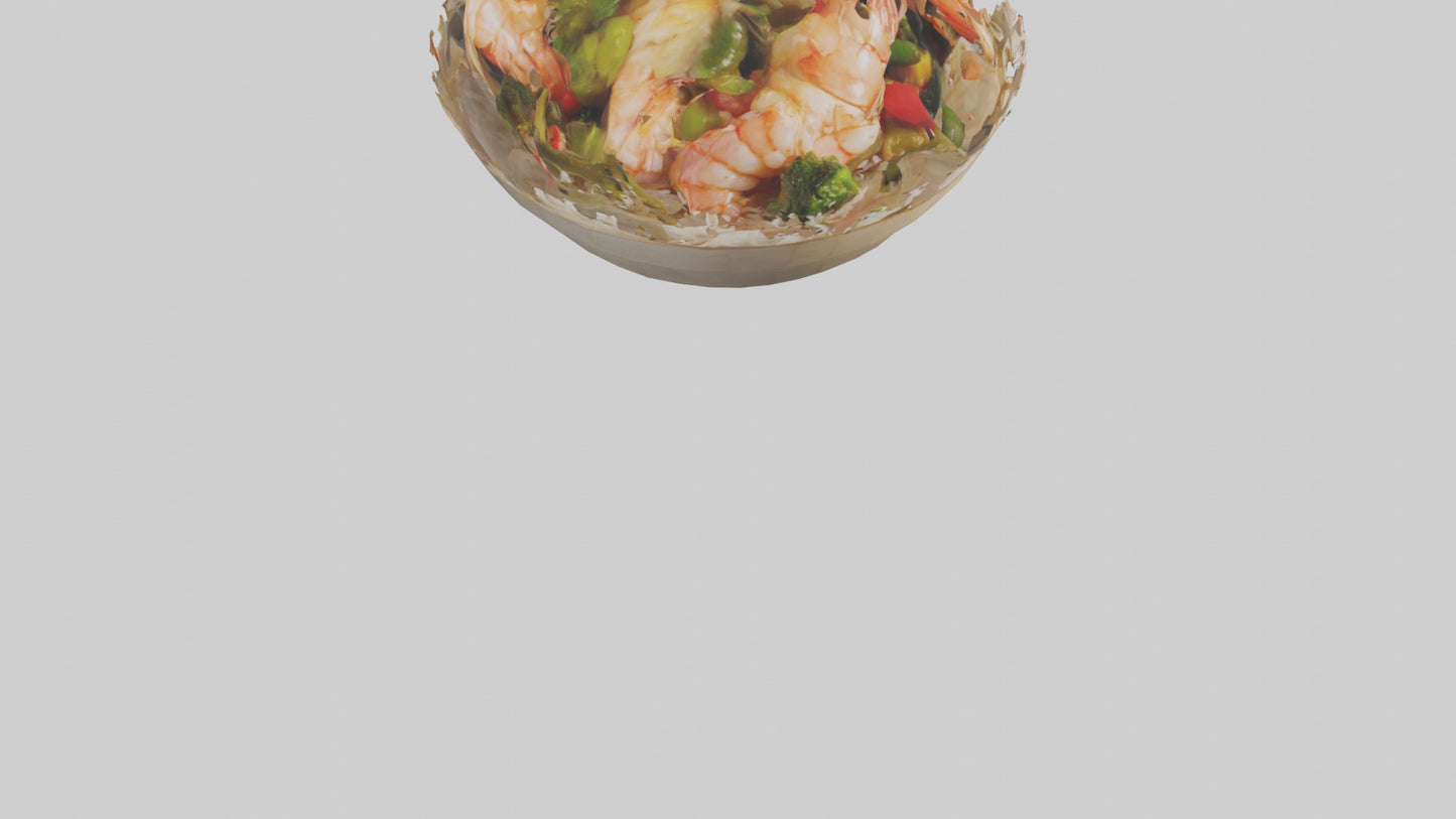 Shrimp stirfry model 3D model