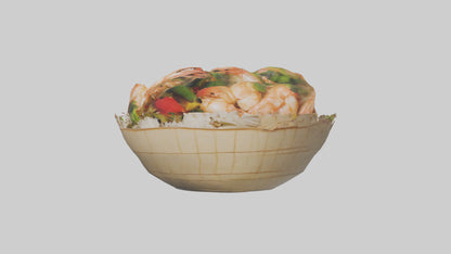 Shrimp stirfry model 3D model