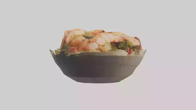 Shrimp stirfry model 3D model