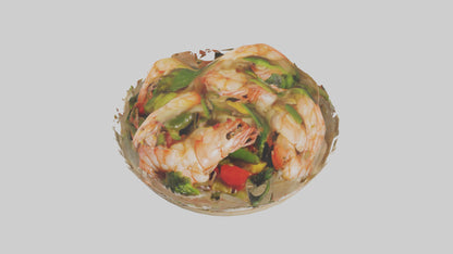 Shrimp stirfry model 3D model