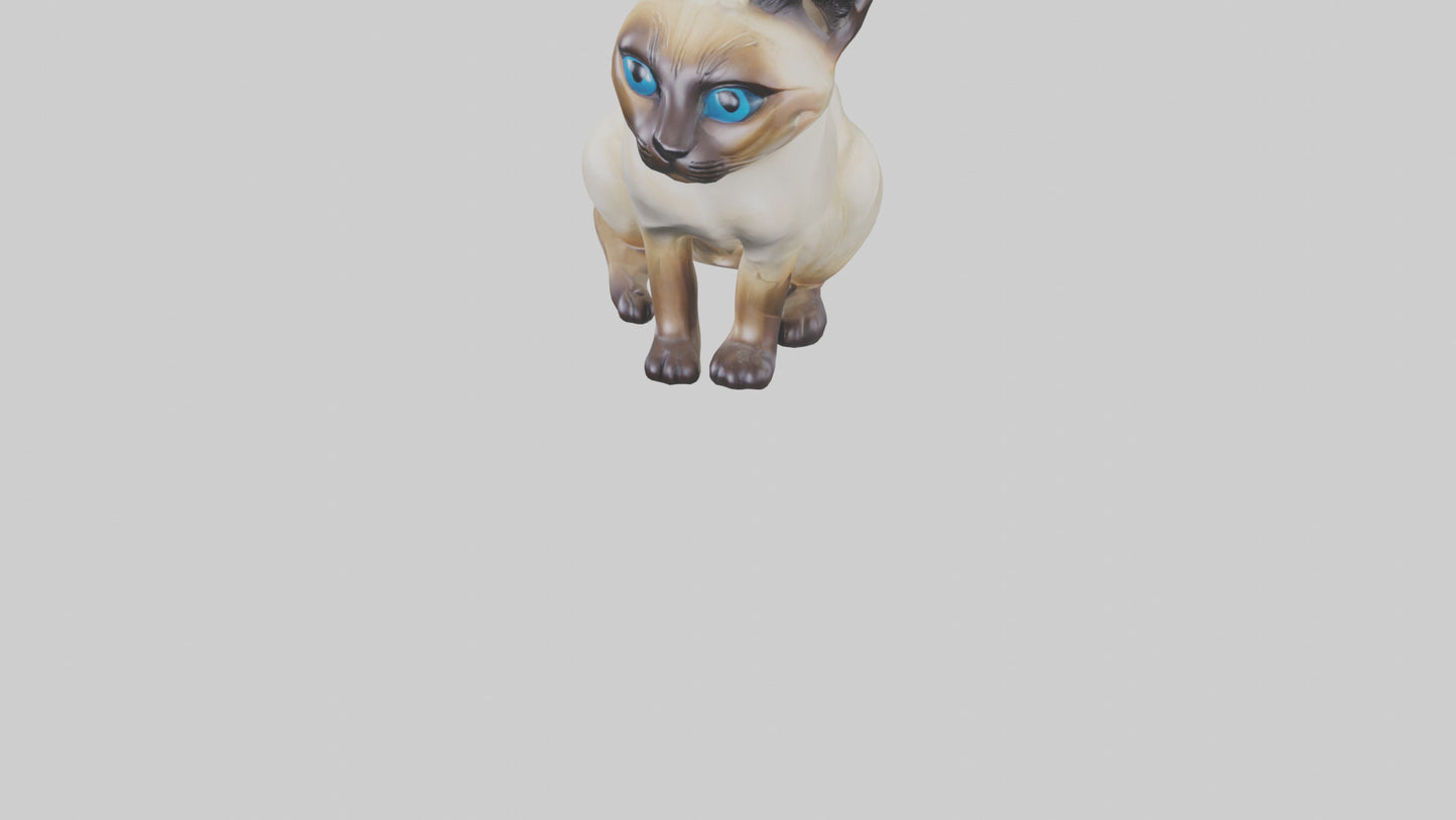 Siamese Cat statue model 3D model