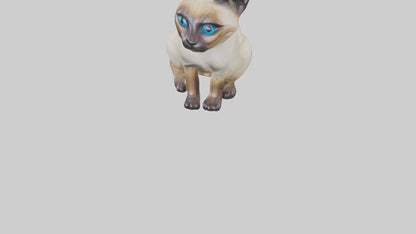 Siamese Cat statue model 3D model