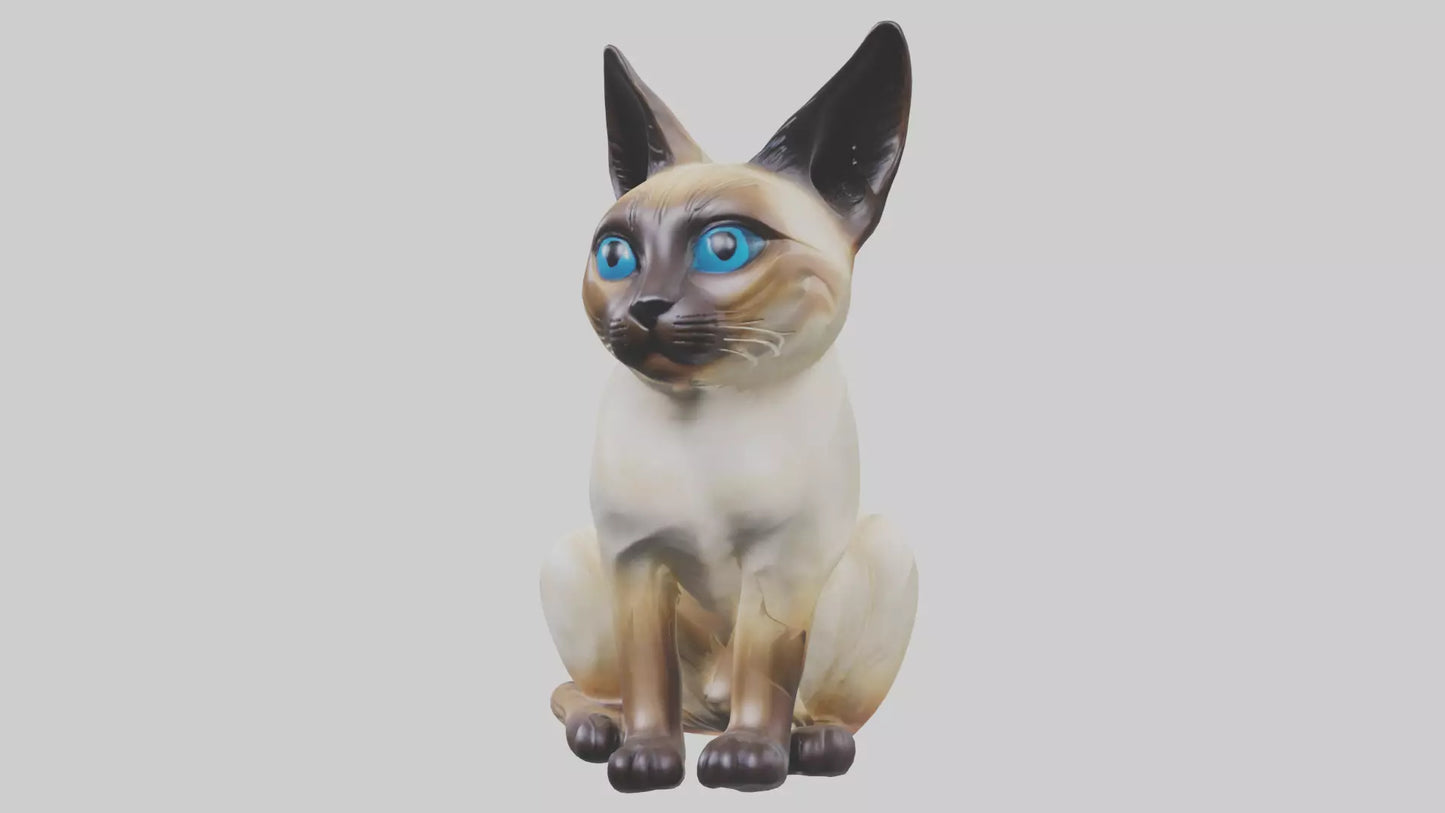 Siamese Cat statue model 3D model