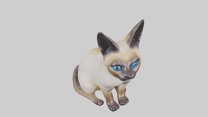 Siamese Cat statue model 3D model