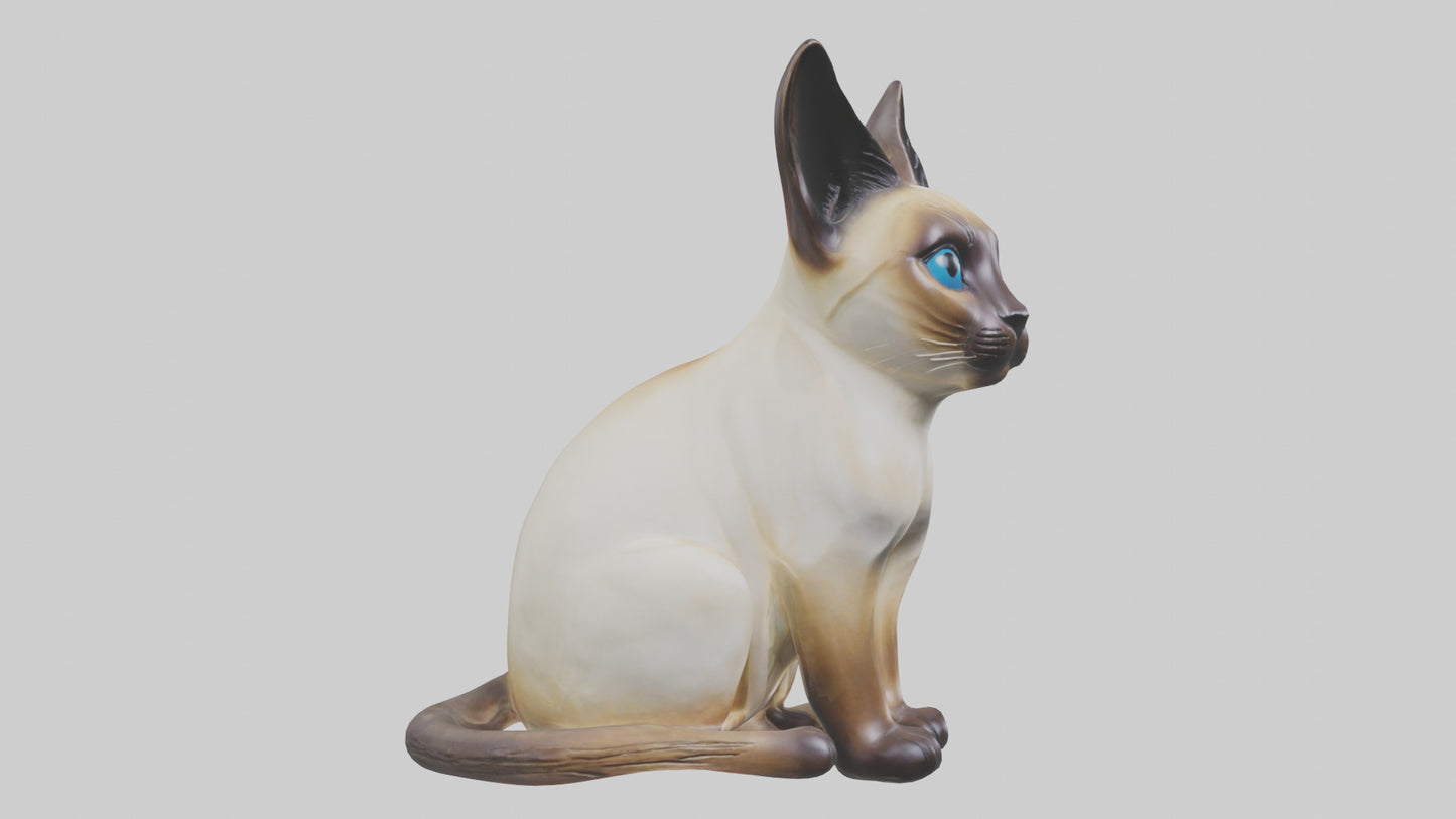 Siamese Cat statue model 3D model