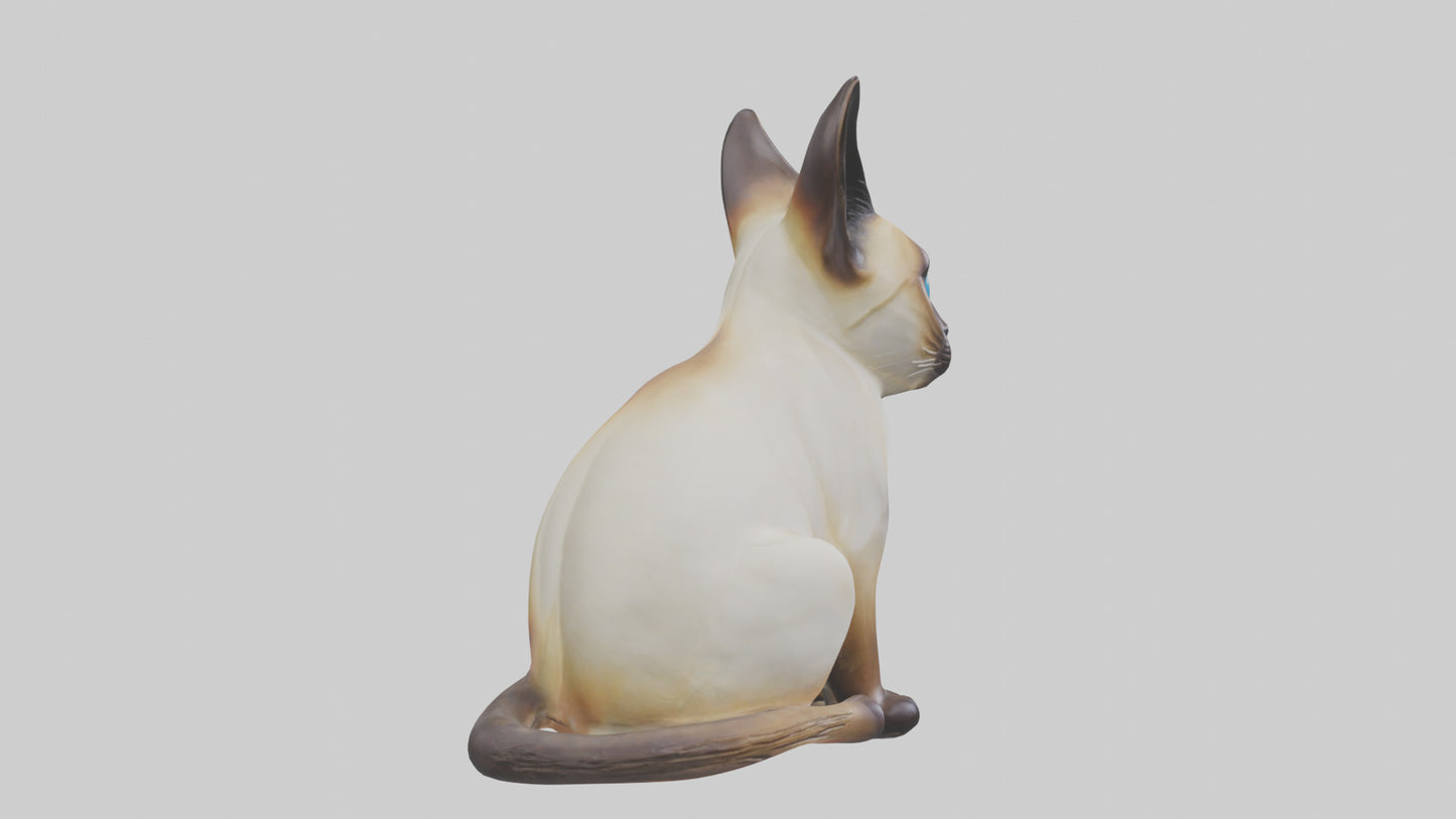 Siamese Cat statue model 3D model