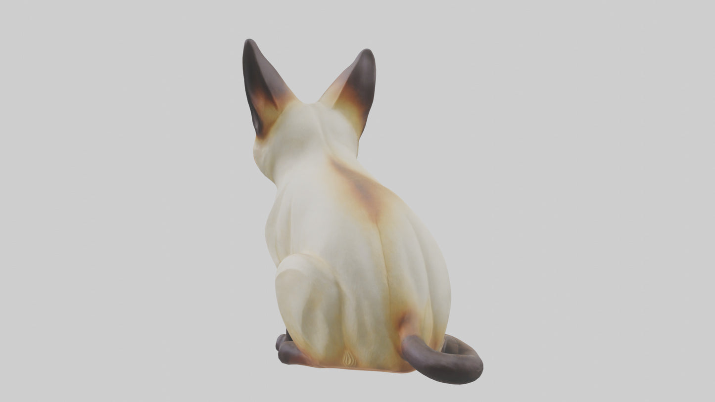 Siamese Cat statue model 3D model