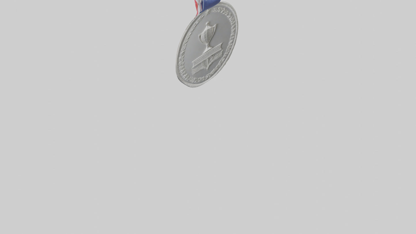 Silver Medal for Achievement model 3D model