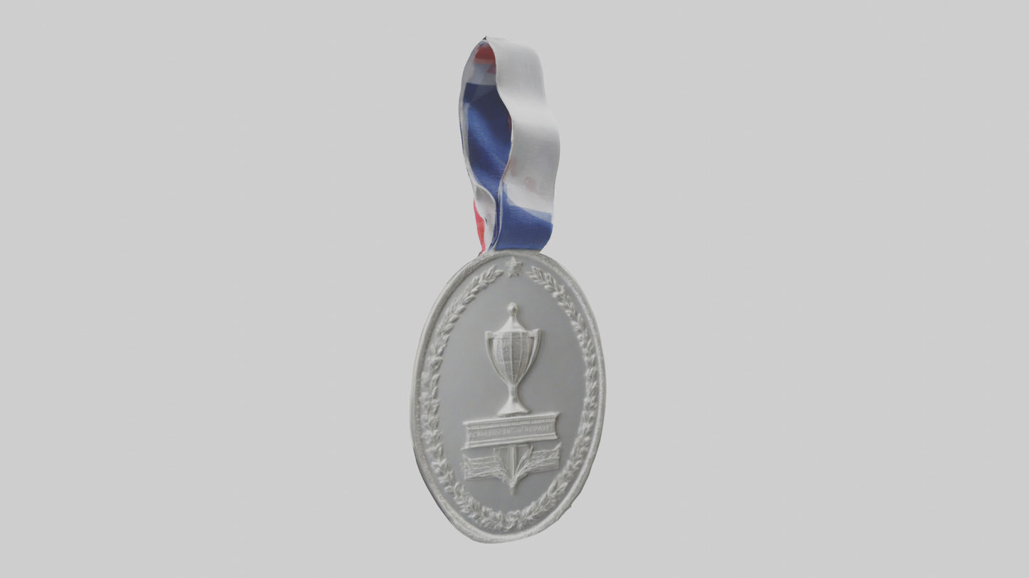 Silver Medal for Achievement model 3D model