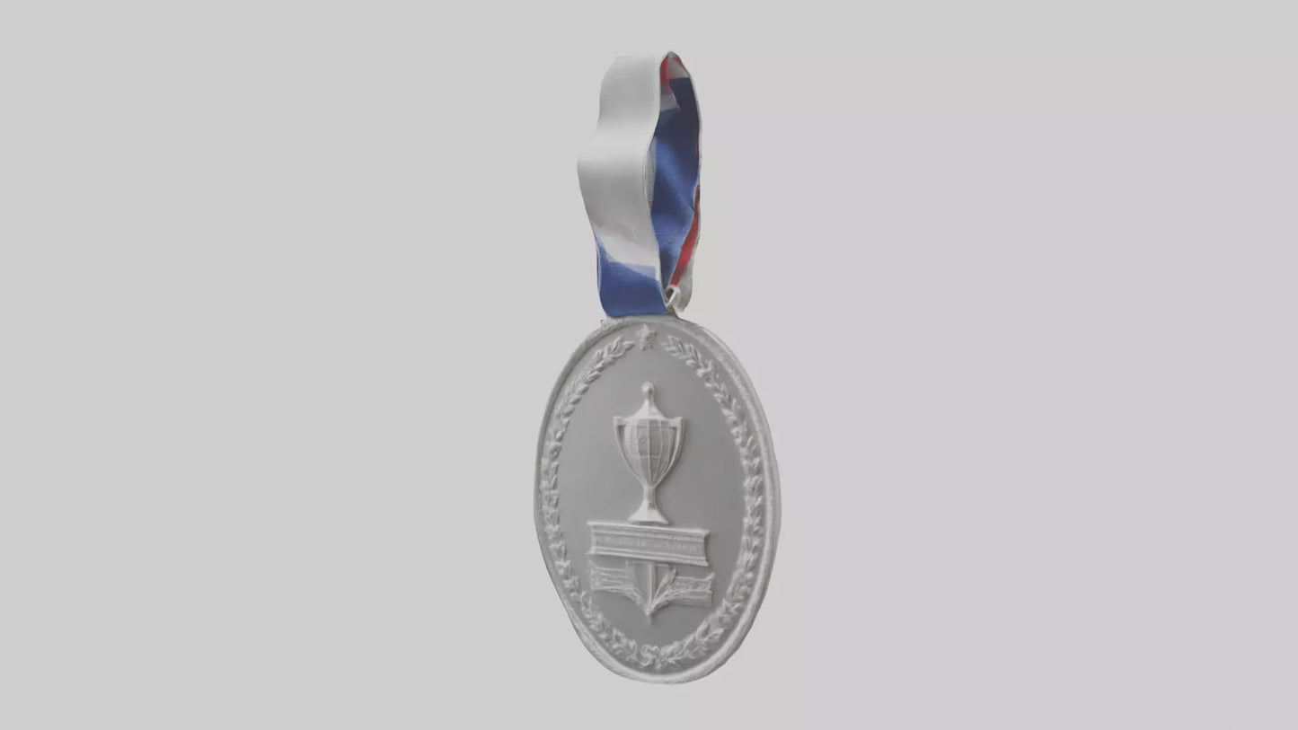 Silver Medal for Achievement model 3D model