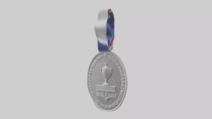 Silver Medal for Achievement model 3D model