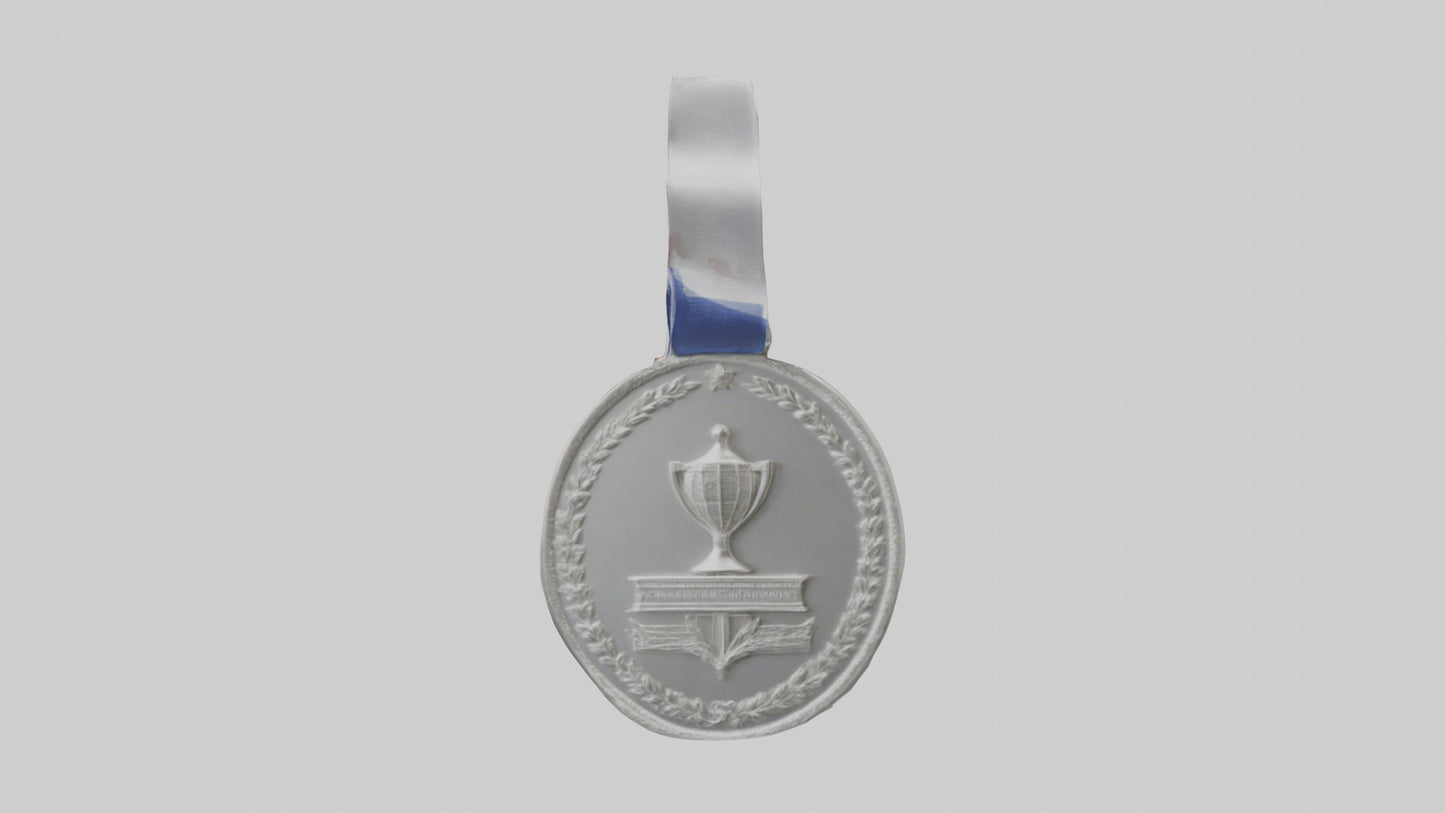 Silver Medal for Achievement model 3D model