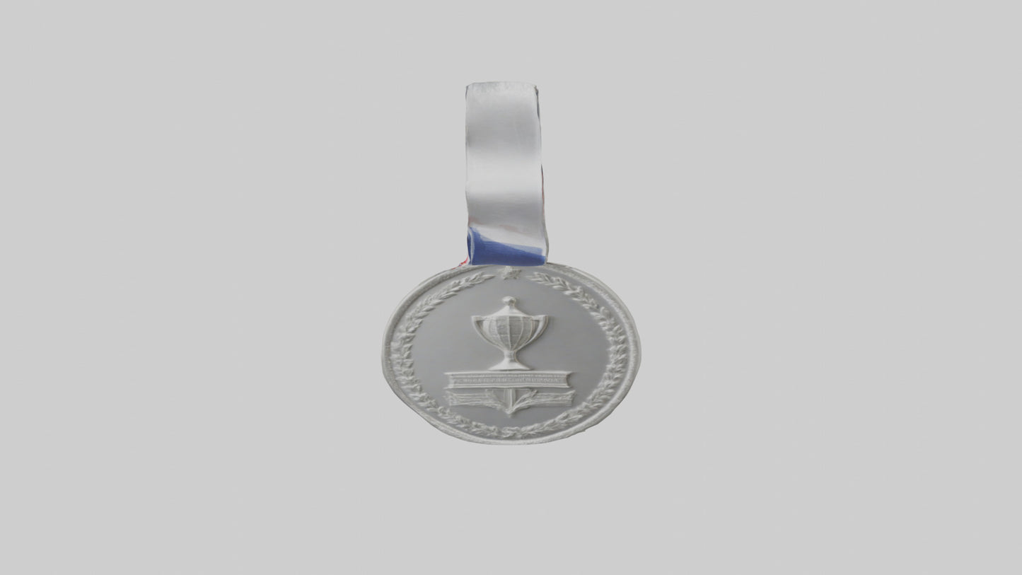 Silver Medal for Achievement model 3D model