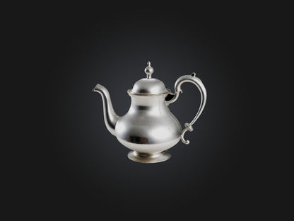 3D model Silver Teapot Model VR / AR / low-poly