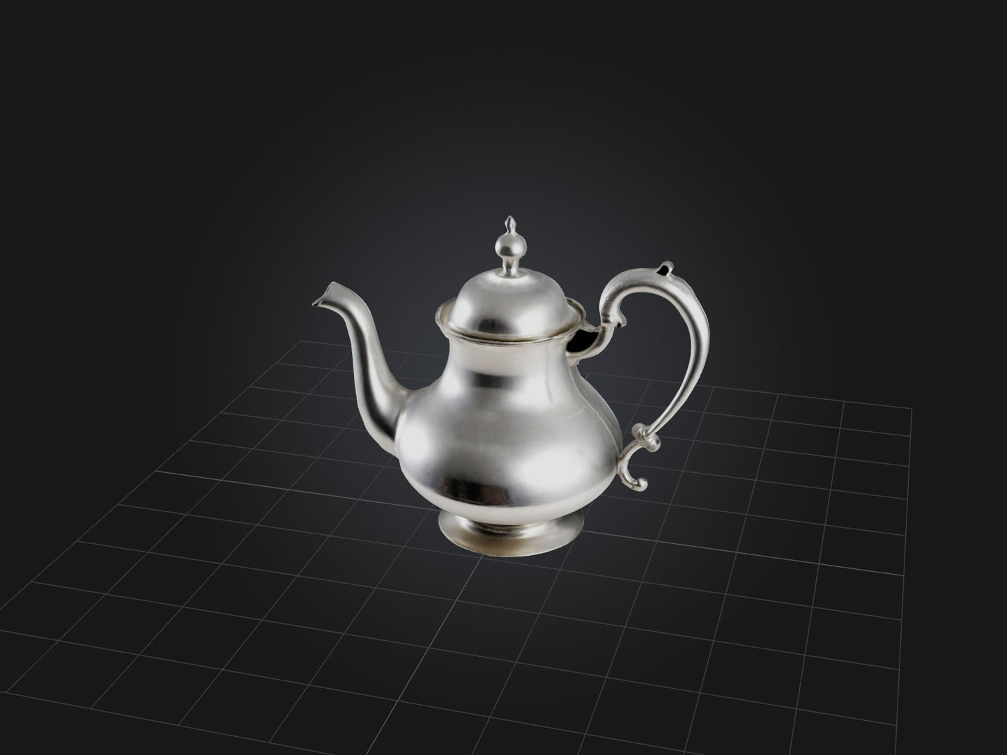 3D model Silver Teapot Model VR / AR / low-poly