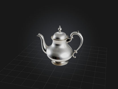 3D model Silver Teapot Model VR / AR / low-poly