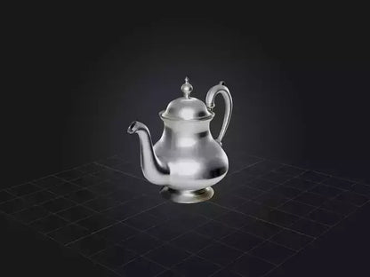 3D model Silver Teapot Model VR / AR / low-poly