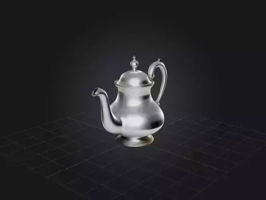 3D model Silver Teapot Model VR / AR / low-poly