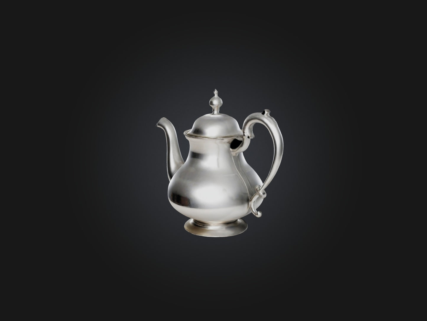 3D model Silver Teapot Model VR / AR / low-poly