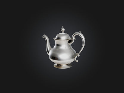 3D model Silver Teapot Model VR / AR / low-poly