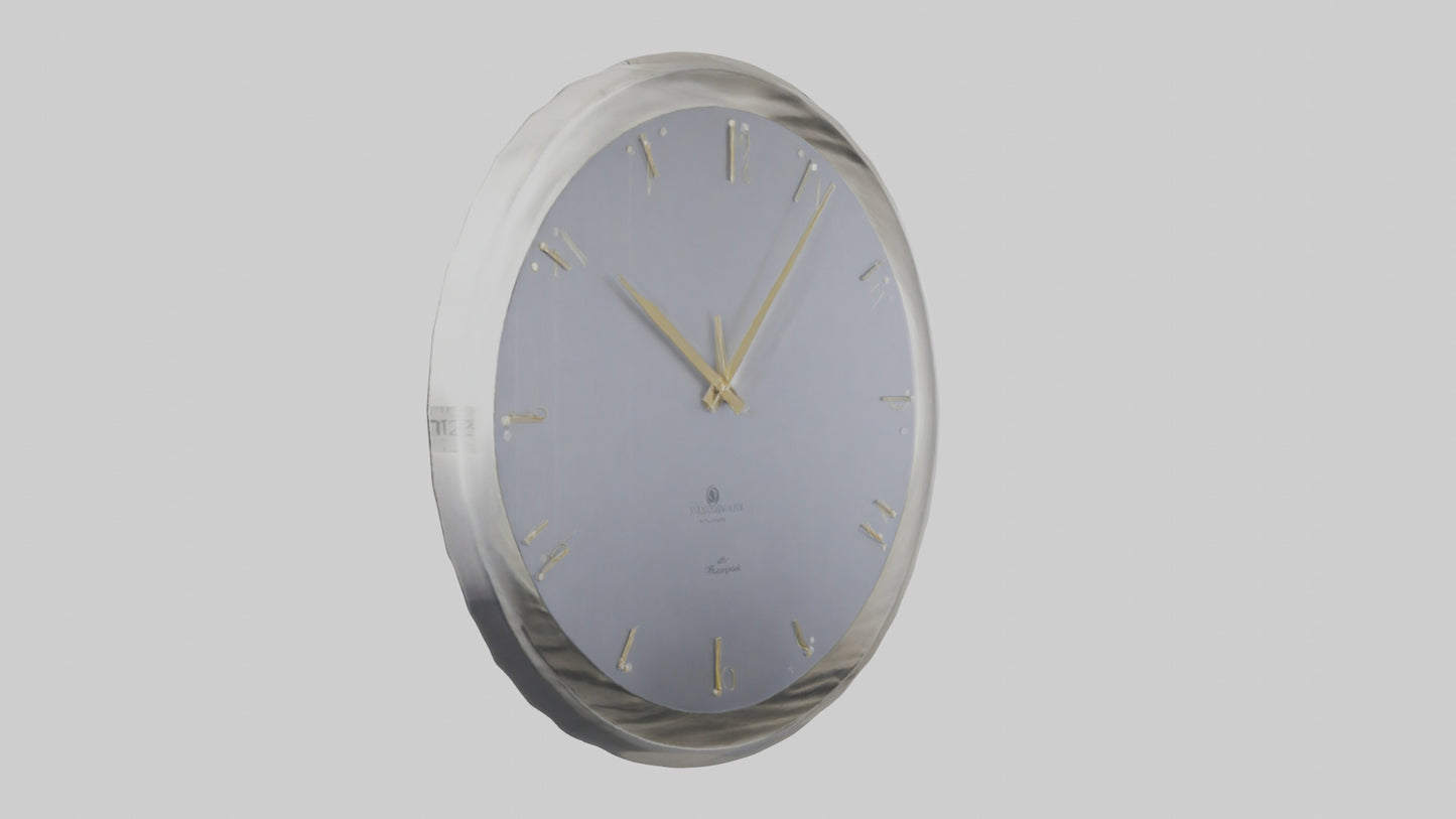 SilverPlated Wall Clock model 3D model