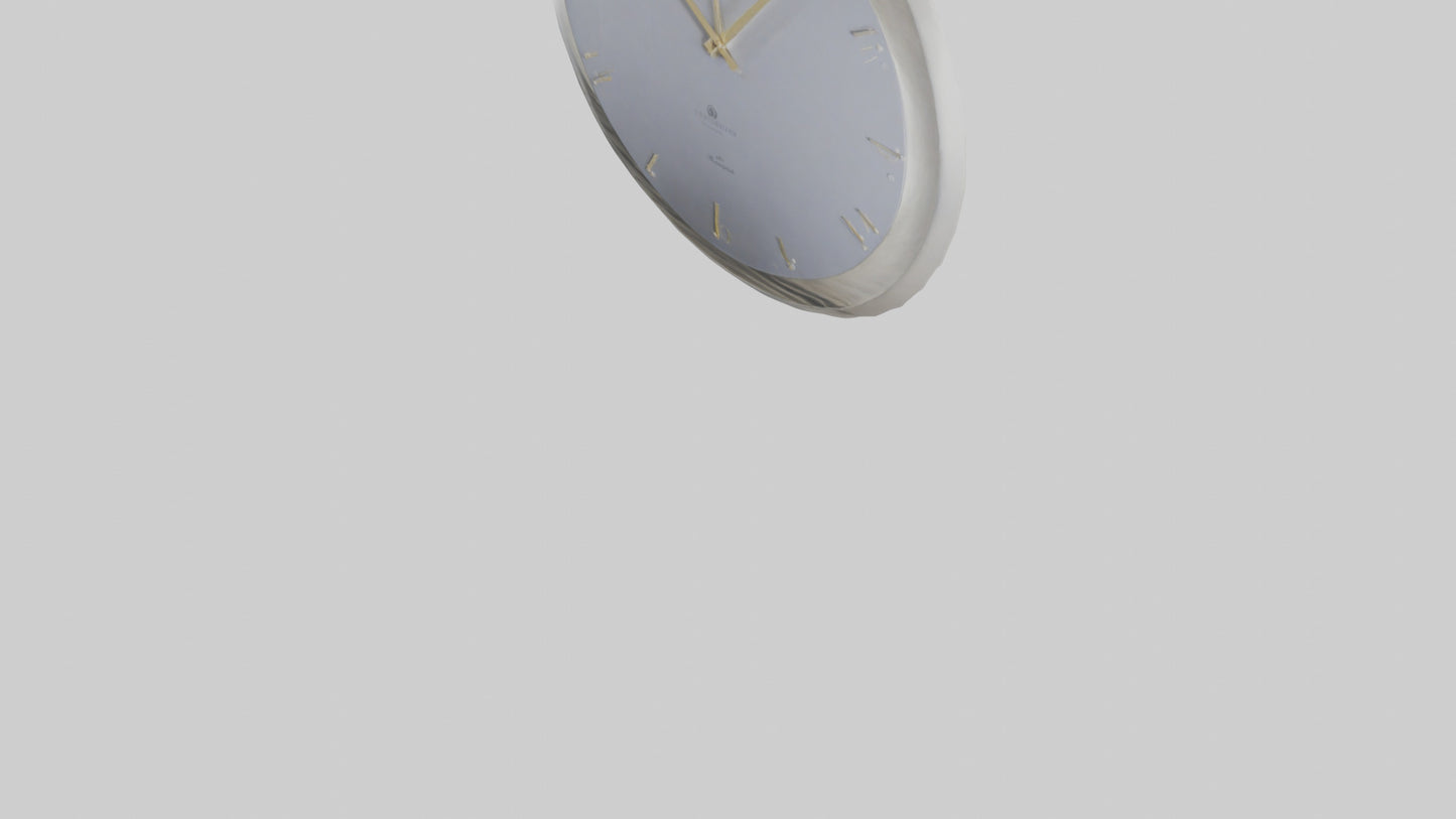 SilverPlated Wall Clock model 3D model