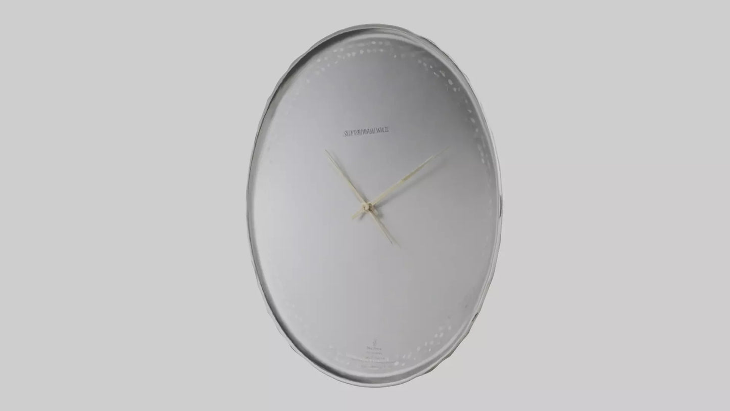 SilverPlated Wall Clock model 3D model