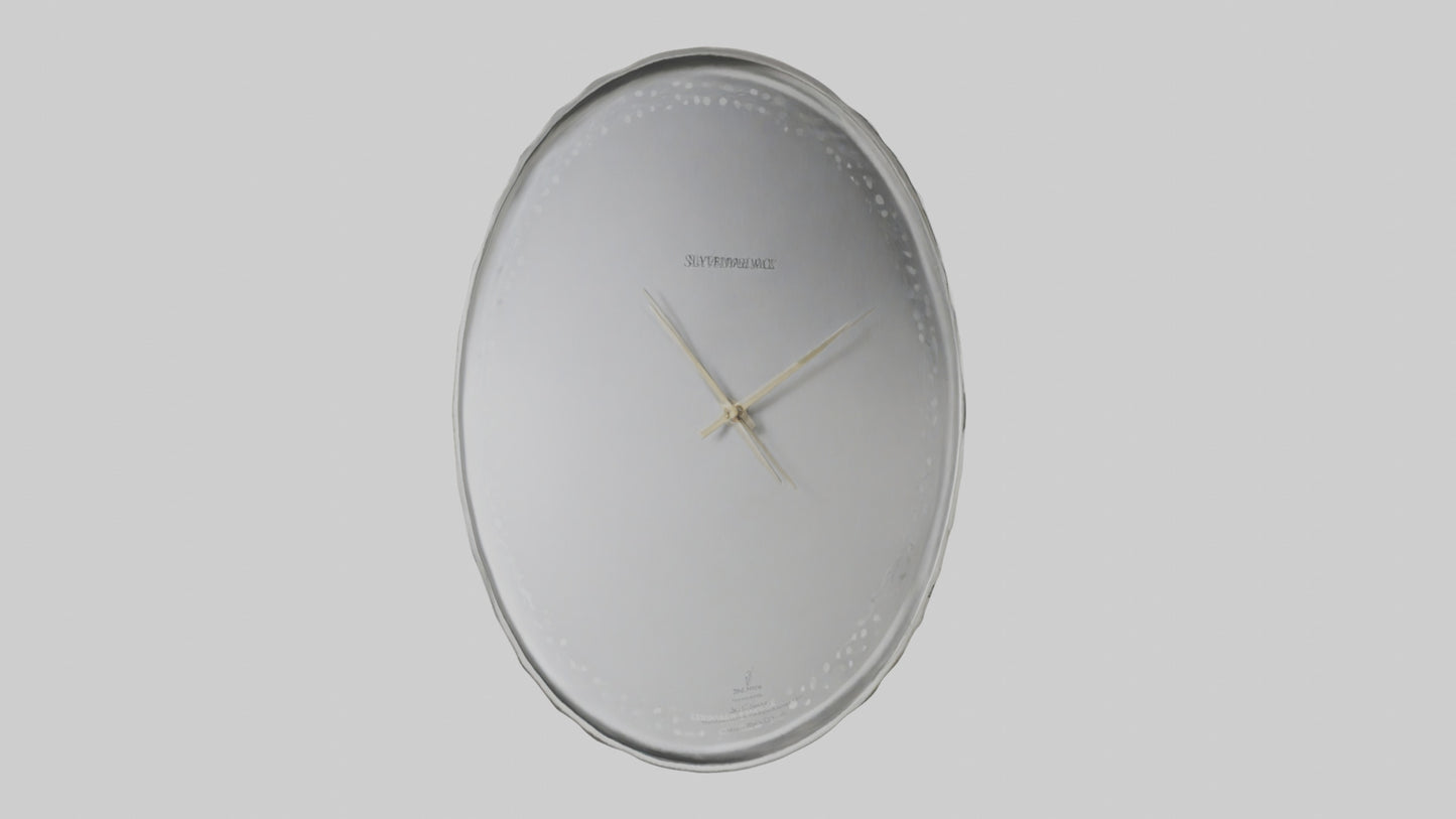 SilverPlated Wall Clock model 3D model