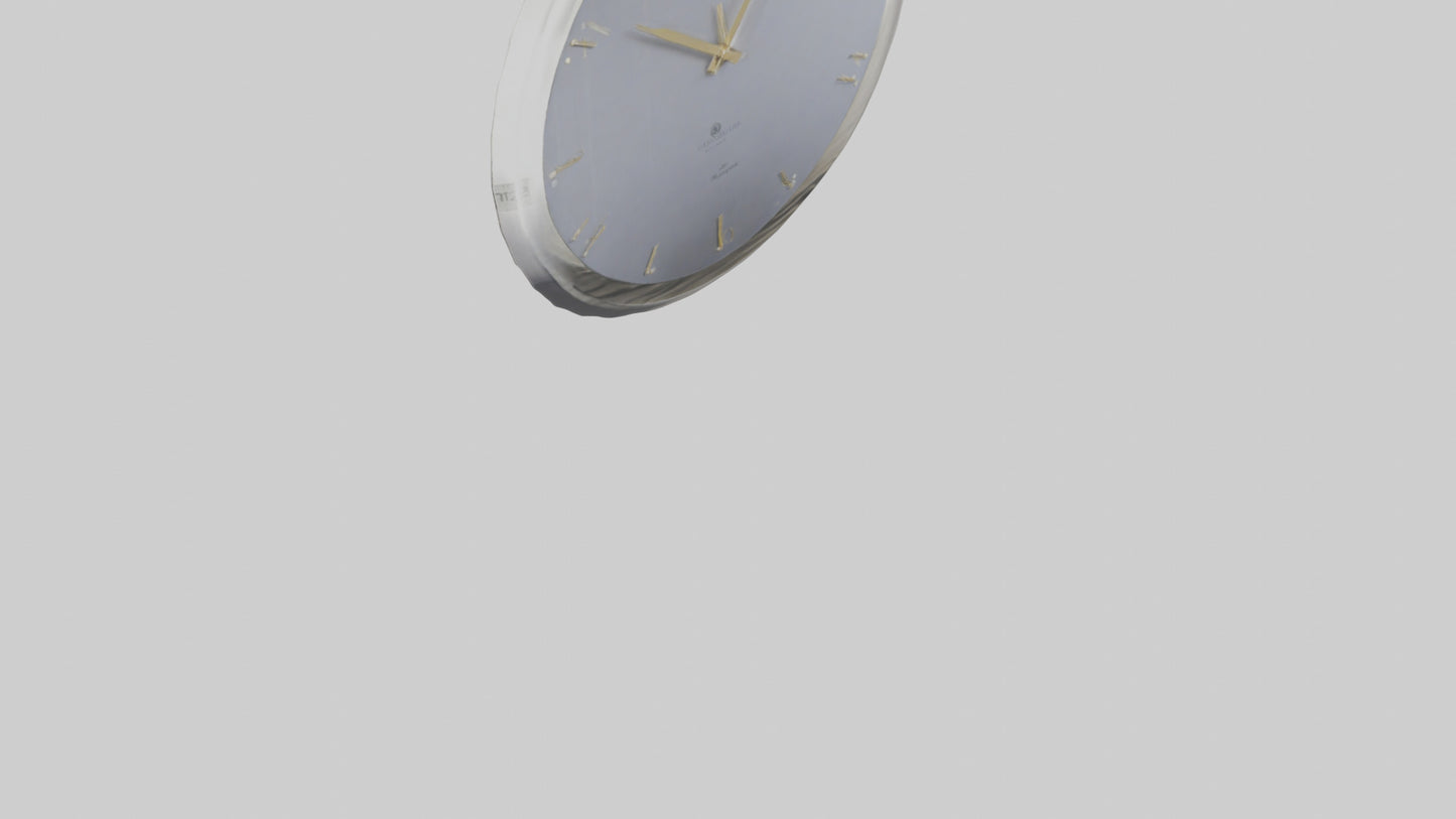 SilverPlated Wall Clock model 3D model