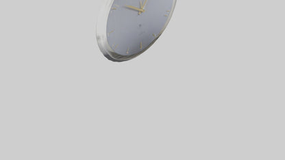 SilverPlated Wall Clock model 3D model