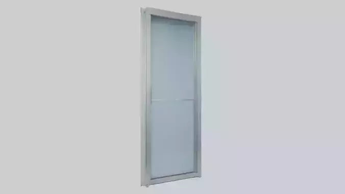 Single glass door model 3D model