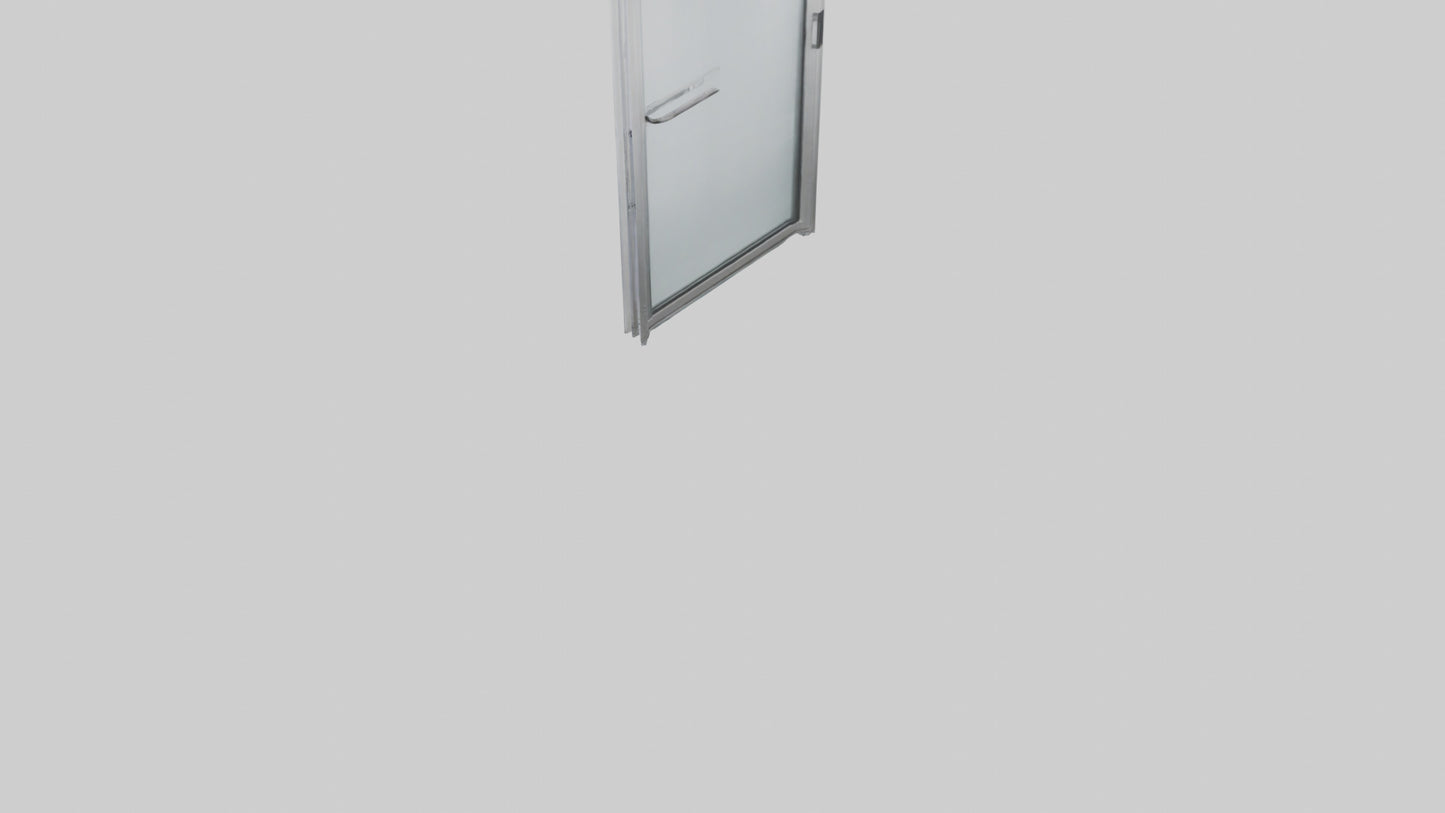 Single glass door model 3D model