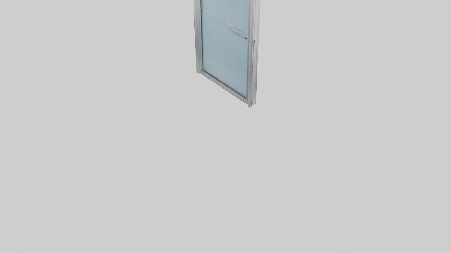 Single glass door model 3D model