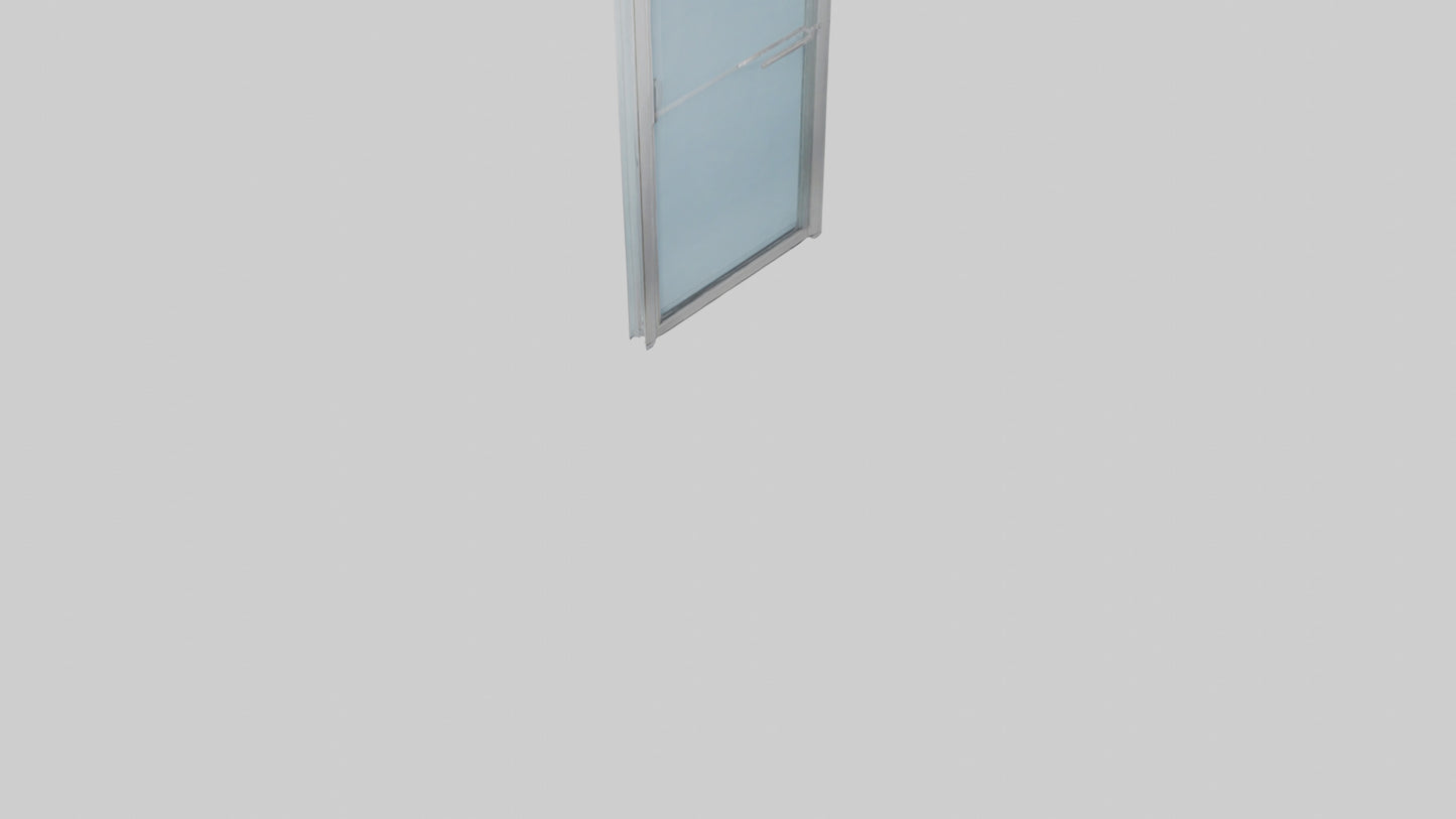 Single glass door model 3D model