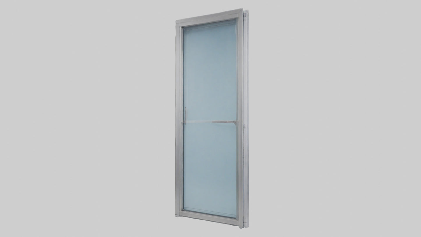 Single glass door model 3D model
