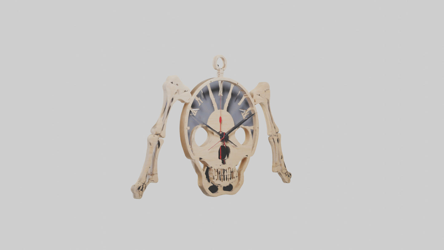 Skeleton Wall Clock model 3D model