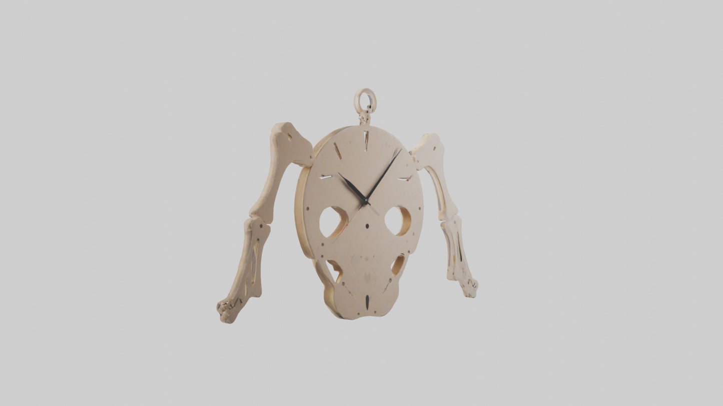 Skeleton Wall Clock model 3D model