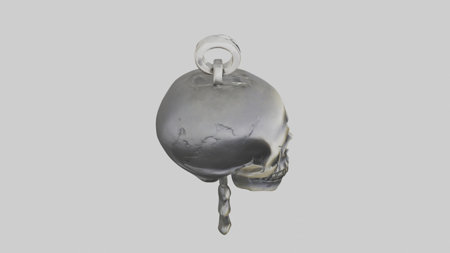 Skull and crossbones keychain model 3D model