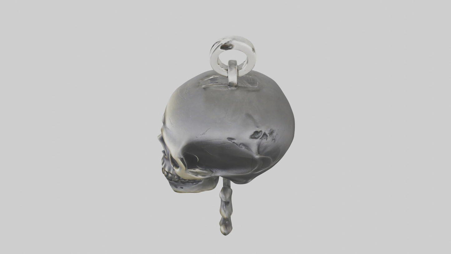Skull and crossbones keychain model 3D model