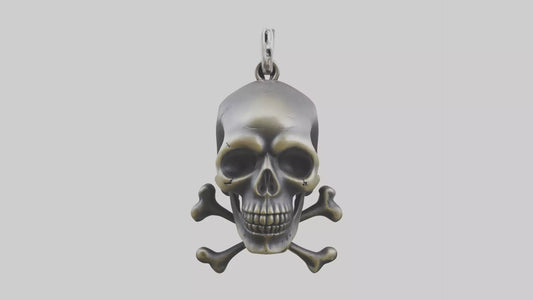 Skull and crossbones keychain model 3D model